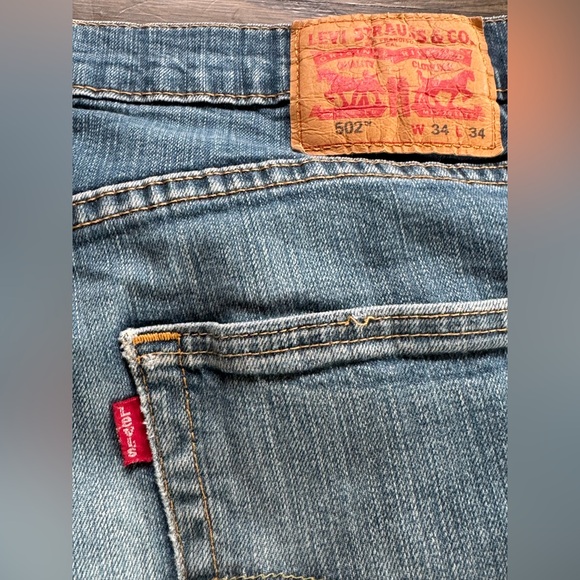 Levi's 502 Blue Slim Straight Men's Jeans 34x34 - Picture 4 of 7